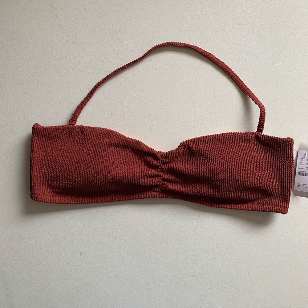 J Crew Size 2X Textured Convertible Scrunchie Sweetheart Bikini Top NWT - Picture 3 of 17